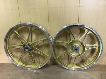 希少!?__Z400FX キャスト ホイール 前後G/Z400GPハヤシBEETメルバ 