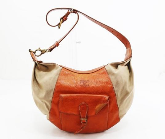 激安大特価，激安大特価，HOT イルビゾンテ レザー&times;キャンバス ショルダーバッグ(かばん、バッグ)｜売買されたオークション情報、yahooの商品情報をアーカイブ公開 - オークファン かばん、バッグ