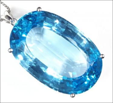 【極美】【最高純度】 希少 天然 ブルー トパーズ ネックレス 〔114.30ct〕 [定価138万] (刻印あり 特大 天然石 sv No97-10-2