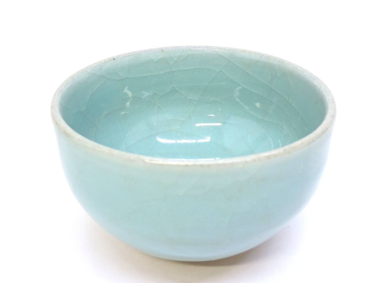 茶道具 青磁茶碗 大川内 小笠原長春 共箱 青磁茶碗 共箱 - 茶道具