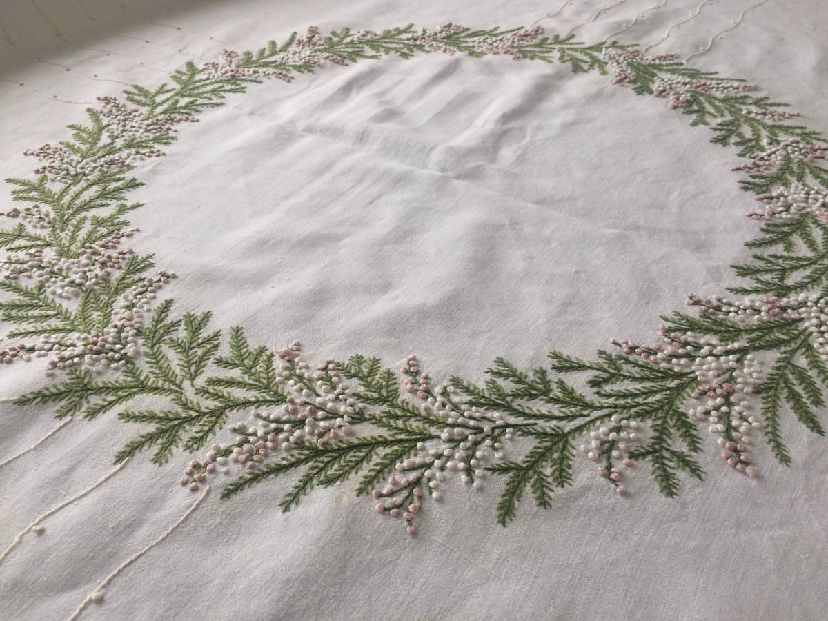 手刺繍長方形テーブルクロス テーブルクロス 刺繍テーブルクロス 