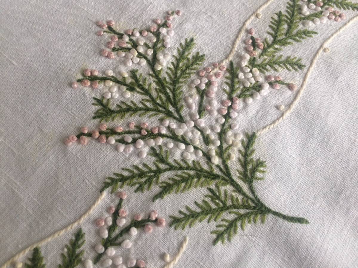 手刺繍長方形テーブルクロス テーブルクロス 刺繍テーブルクロス 