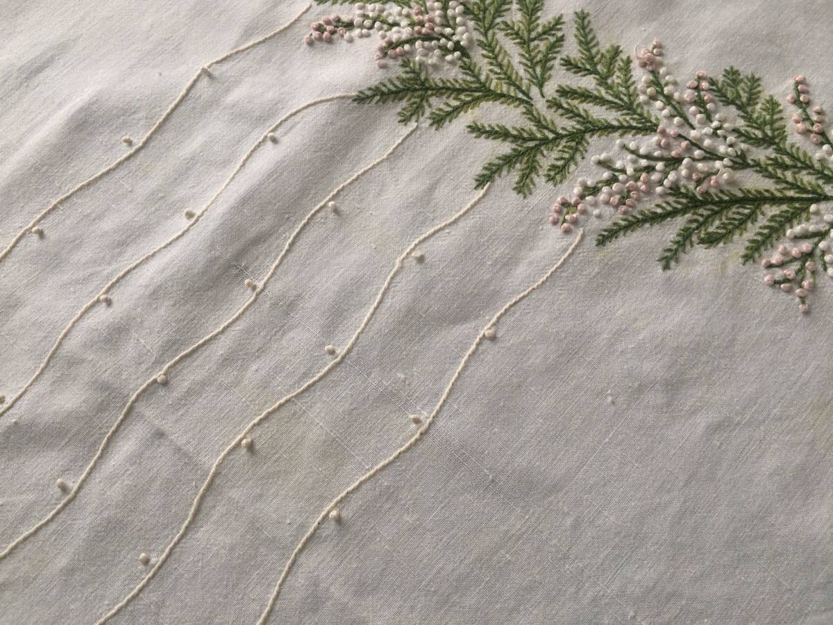 手刺繍長方形テーブルクロス テーブルクロス 刺繍テーブルクロス 