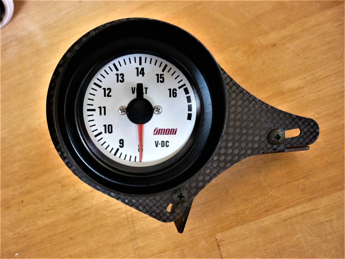 大森 52パイ メーター 電圧計 美品 油温 油圧 OMORI 52mm 電子式 オオモリ