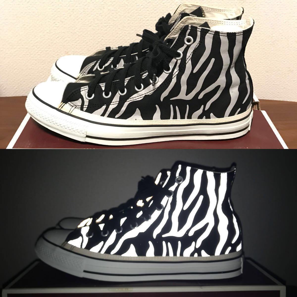 新品同様】100周年記念モデル converse ALLSTAR ZEBRA IN DARK HI 