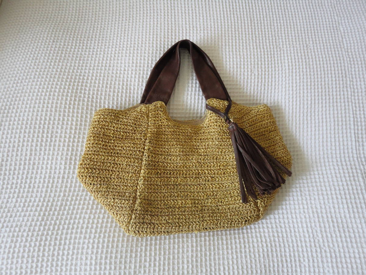 VIOLAd'ORO/ヴィオラドーロ/タッセルかごバッグ/送料無料 超レア