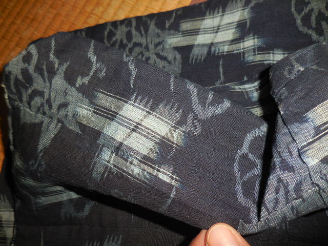 シングル] 久留米絣 純日本製 綿100％ 洗える 古布 49 麻G 朝顔文様