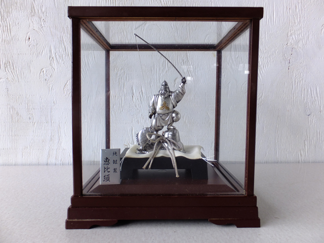 恵比寿 鯛釣 置物 吉祥 縁起物(ZE489) Yahoo!オークション - 36.5cm 赤