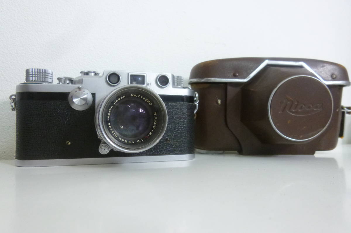 ◆ nicca ニッカ Type-5 レンジファインダー NIKKOR-H・C 1:2 5cm ソフトケース付き 中古 現状品 221109A7068 Nicca ニッカ Type-5 レンジファインダーカメラ整備済 ブラック leica