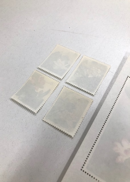 ☆1円～ 中国切手 1980年 T54 蓮の花 小型シート+4種完セット 未使用品