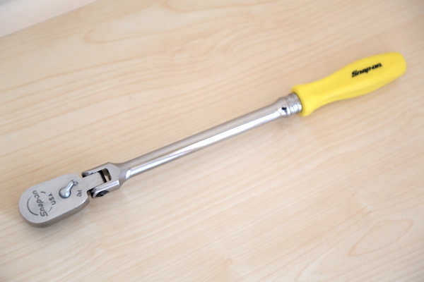 Snap-on ◆ 新品 未使用　限定 イエロー　3/8 フレックス ロング ラチェット　首振り FHLFD80 旧グリップ ◆ スナップオン