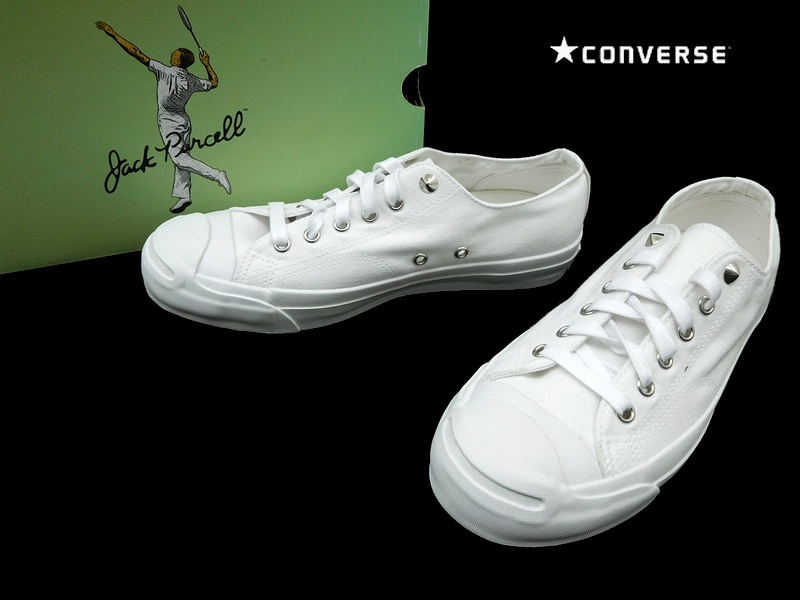  CONVERSE JACK PURCELL コンバース ジャックパーセル STUDS キャンバス ローカット スニーカー シューズ 白 US7 25.5cm / n528-14(25.5cm)｜売買されたオークション情報、yahooの商品情報をアーカイブ公開 - 25.5cm