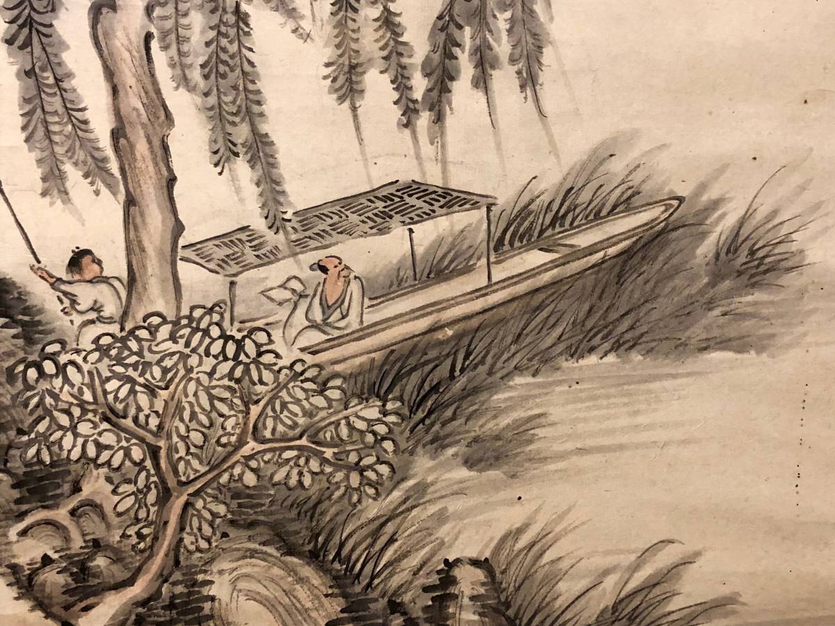 肉筆保証 紙本 唐物 掛軸 掛け軸 大得価，新作 名画 -#呉(美術