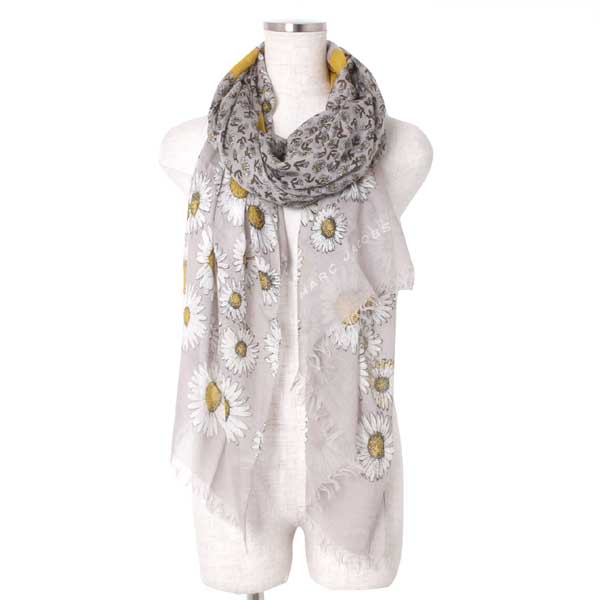 MARC JACOBS Daisies Oblong Silk Scarf 花柄 ストール M0009302