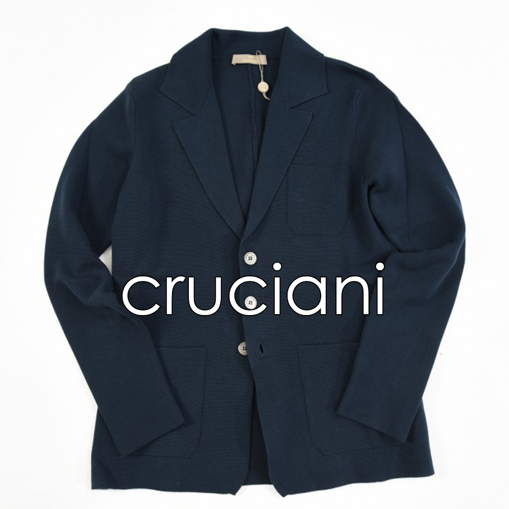 新品 8.7万 Cruciani 52 春夏 ニット ジャケット コットン ストレッチ カーディガンイタリア製 クルチアーニ 288405 クルチアーニ 52の通販 Cruciani 細リブ JU5110&frasl;5ZE CU28
