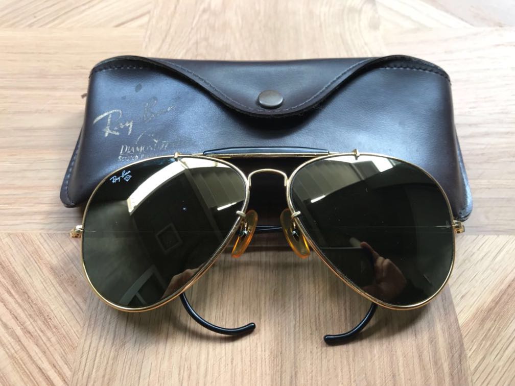 B&L Diamond Hard USA Ray-Ban W1506 Ban Ray Aviator Vintage 