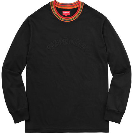 新品 17AW Supreme Multicolor Striped Rib L/S Top Mサイズ マルチ