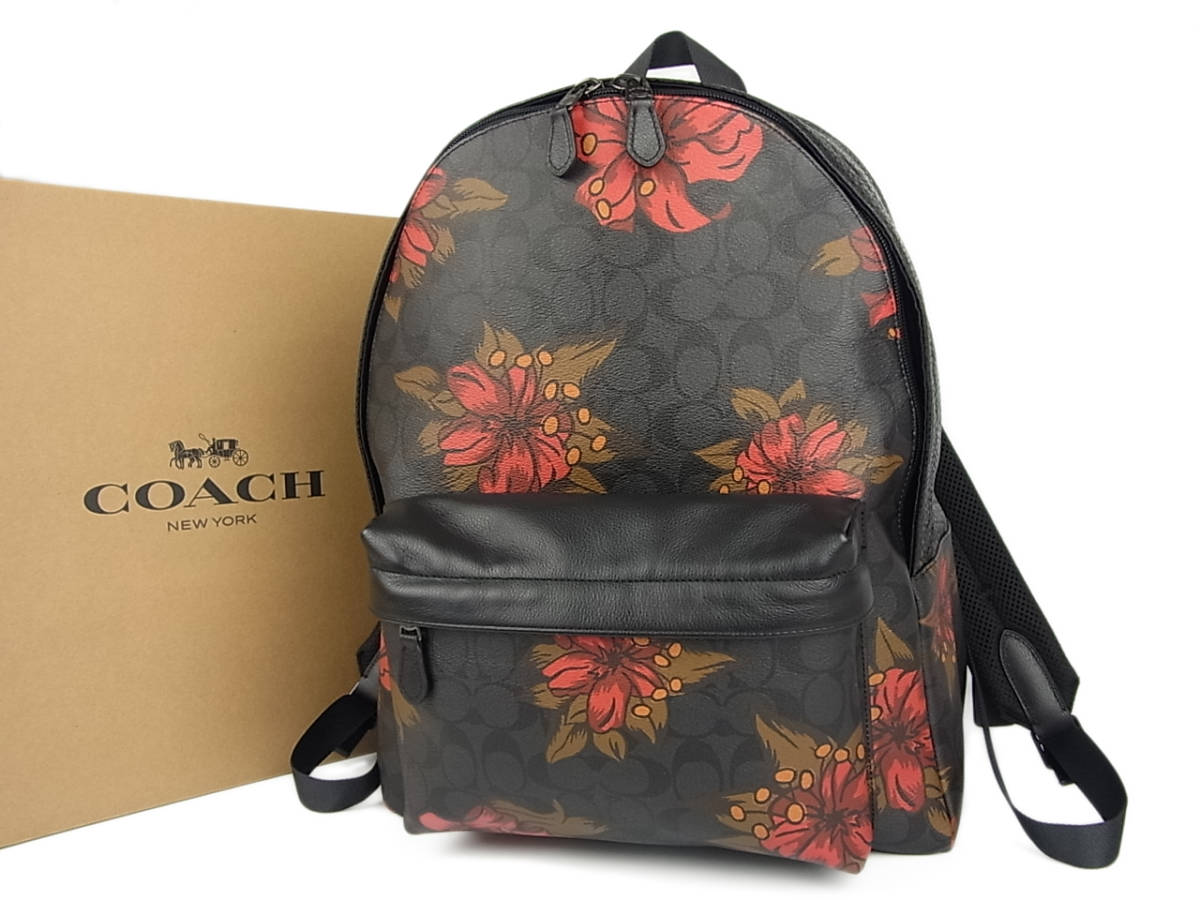 1円 コーチ 新品 メンズ 2018年 日本未入荷 新作 チャールズ バック 