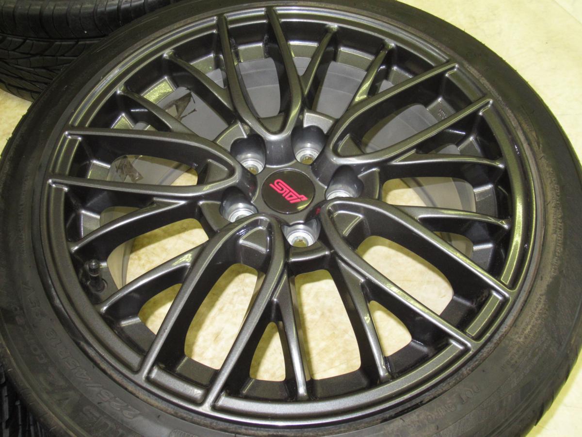 ○スバル 純正 STI 18インチ 8J ＋50 5H 5穴 PCD114.3 ENKEI エンケイ 
