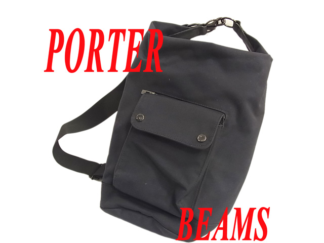 PORTER ボディバッグ ブラック ○良品 ポーター ビームズ別注 ショルダーバッグ ボディバッグ
