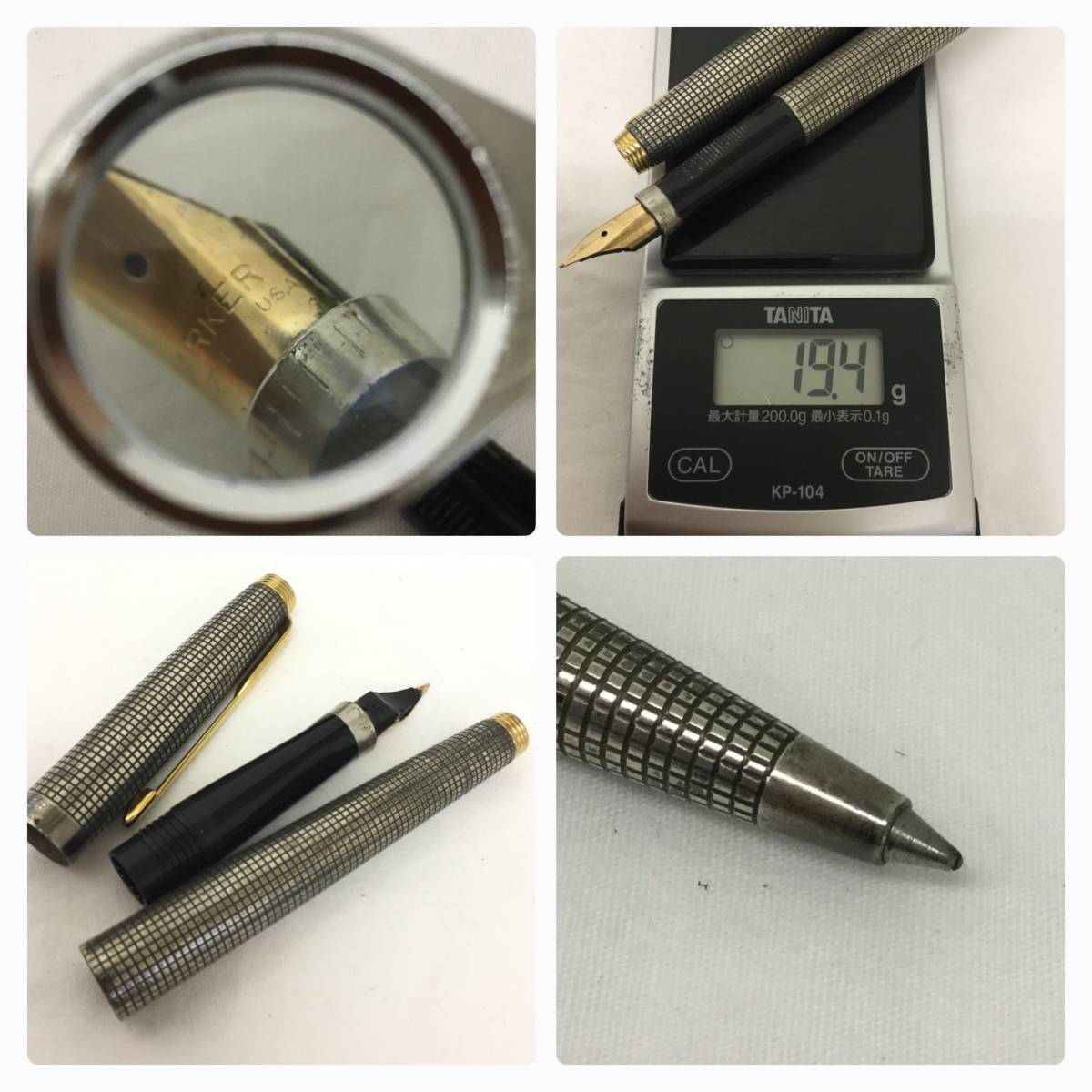 パーカー スターリングシルバー 万年筆 0 PARKER シズレ ペン先 14K 