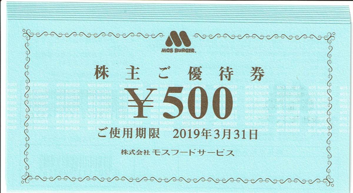 モスバーガー 株主優待券5，000円分c