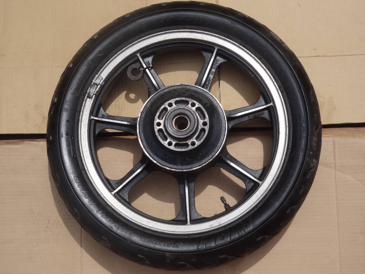 J系　希少2.50-18リアホイール ENKEI 千葉発(検 Z1000J Z1100GP Z1000R Z1100R Ｚ１　Ｚ2　Ｚ400ＦＸ　Ｚ750ＦＸ)　チューブレス _1