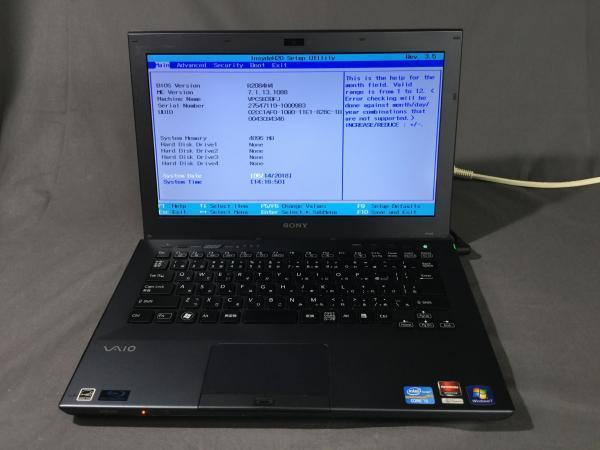 ②SONY ジャンク!SONY VPCSB39FJ○Core i 5 2430M 2.4G 4G vaio 