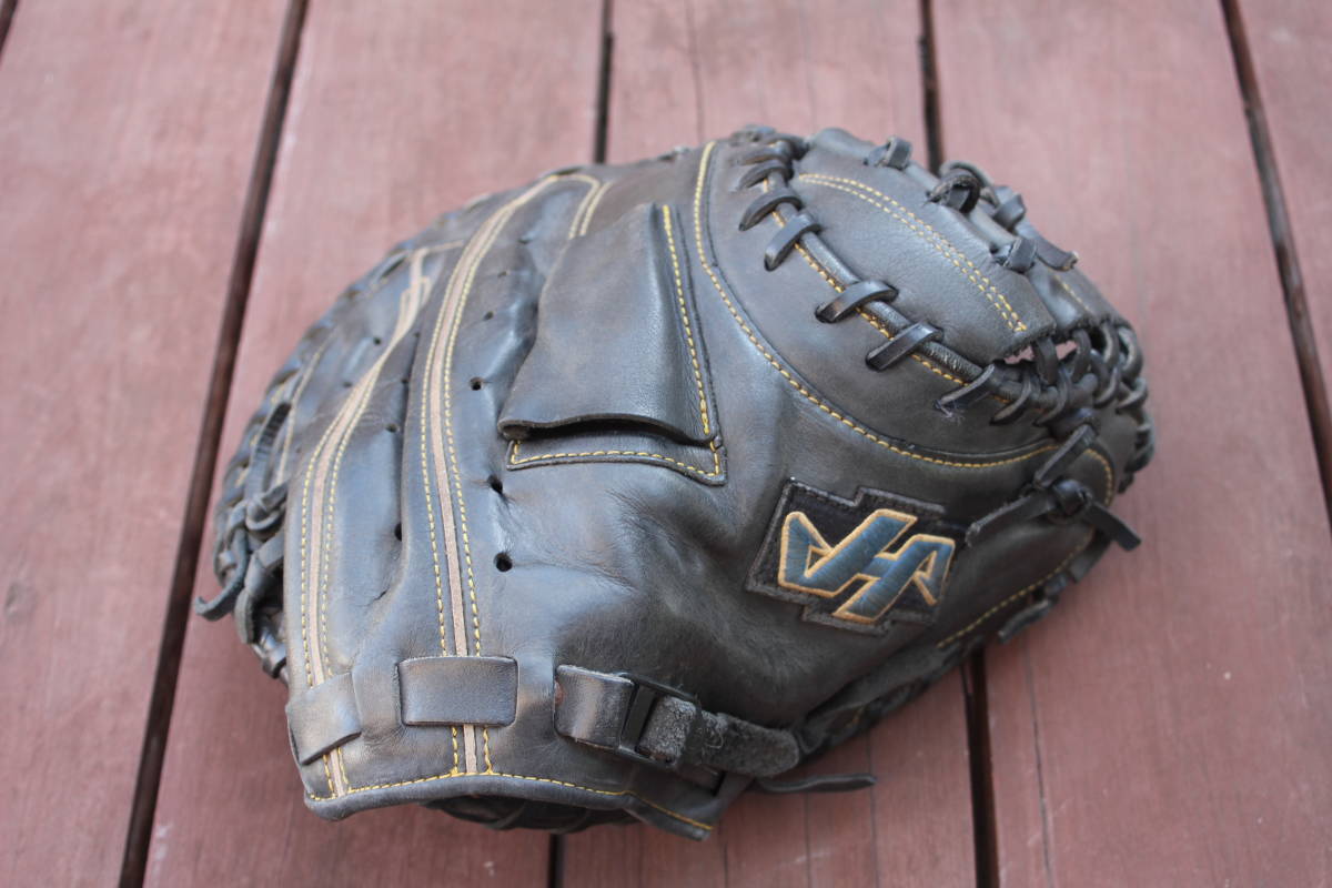 ☆ハタケヤマ 軟式 キャッチャーミット TH-258B 黒 USED品