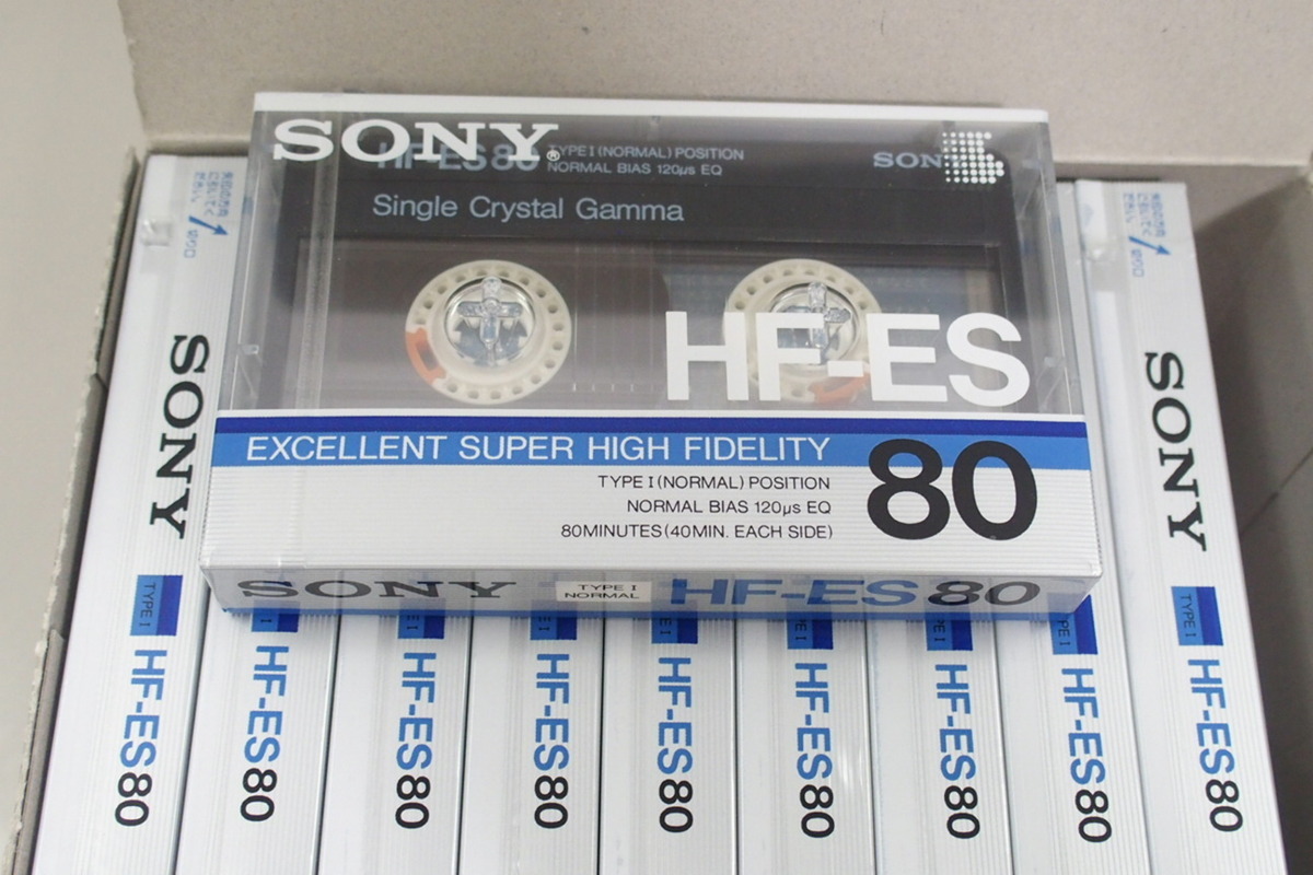 新品 SONY カセットテープ HF-ES80 10本パック ソニー 当時物 箱付 未開封 デッドストック m002