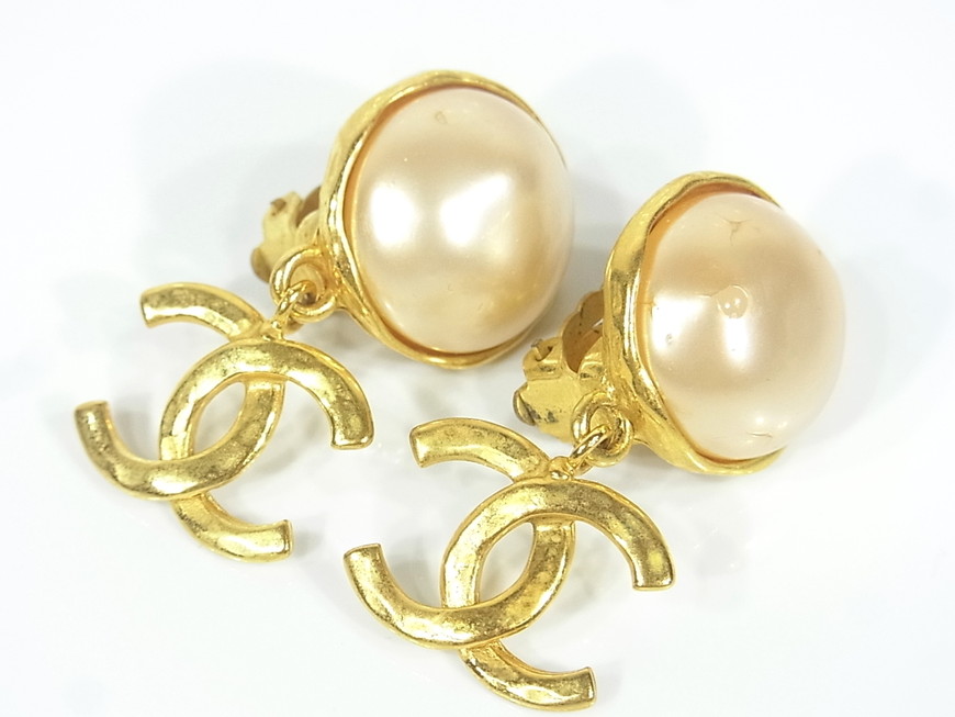 シャネル CHANEL レディース ココマーク フェイクパールR イヤリング