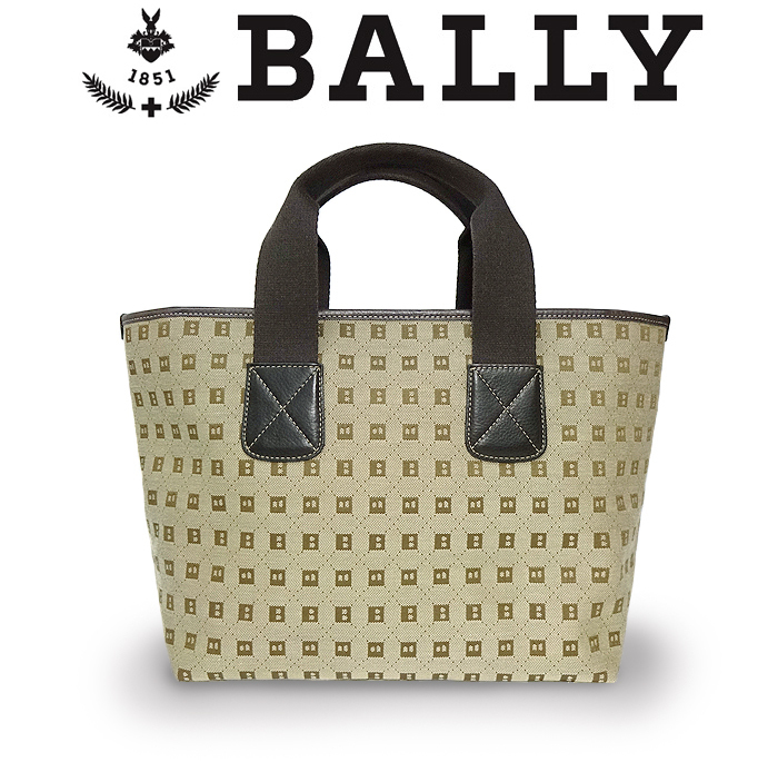 σ【美品】BALLY バリー☆レディース ハンドバッグ☆キャンバス×レザー 
