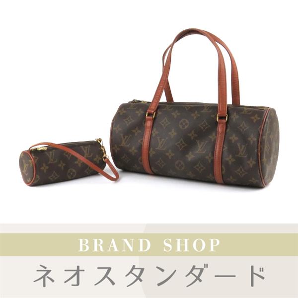 1円～ ルイ・ヴィトン 旧パピヨン ポーチ付き モノグラム ハンドバッグ