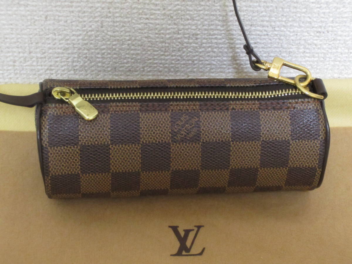 ☆正規品☆美品☆LOUIS VUITTON ルイヴィトン ダミエ パピヨン 30 付属ポーチ☆1000円スタート☆