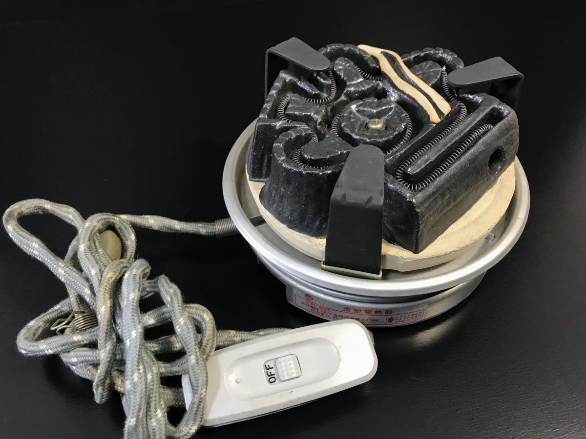 茶道具 風炉釜 野々田商店 電熱器 鬼面風炉釜 炭型電熱器(釜)｜売買 