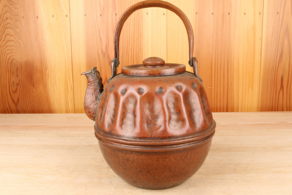 銅製銅瓶　水注　茶道具 水注 茶道具 薬缶 銅製 銅瓶 煎茶道具 - やかん 千a610銅瓶 銅製
