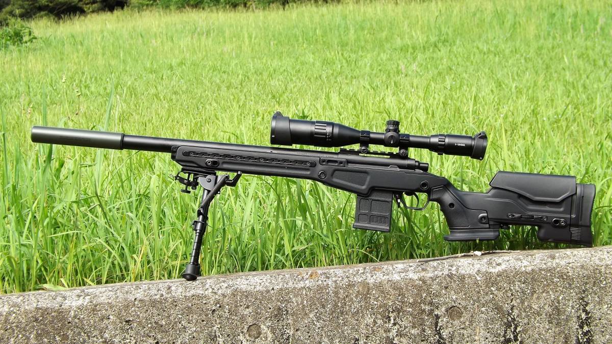 正規品，豊富な ActionArmy AAC T10 エアーコッキングライフル BLACK ＶＳＲ－10Ｇスペックの機関部分ポン乗せ(エアガン)｜売買されたオークション情報、yahooの商品情報をアーカイブ公開 - オークファン エアガン