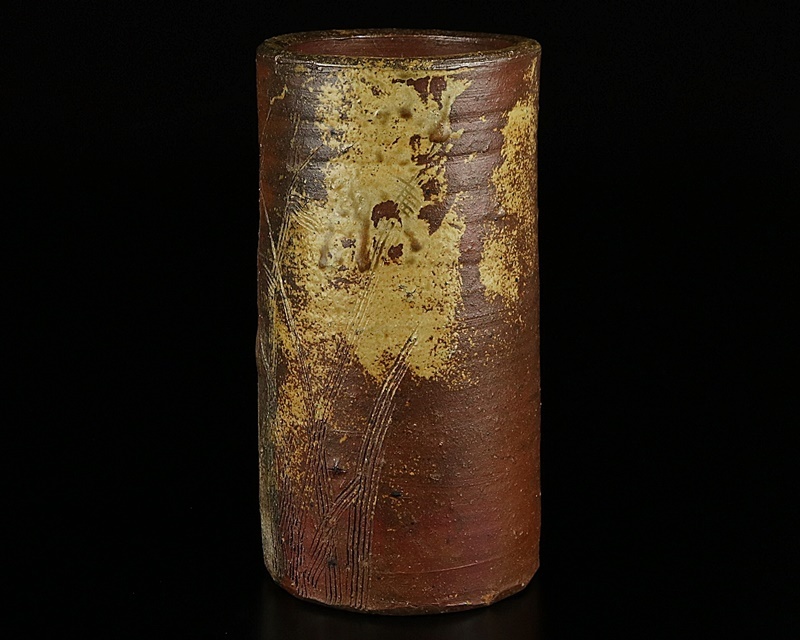 北大路魯山人】最上位作 備前花入 美術館級の名品！ 共箱(友斎箱) 保証