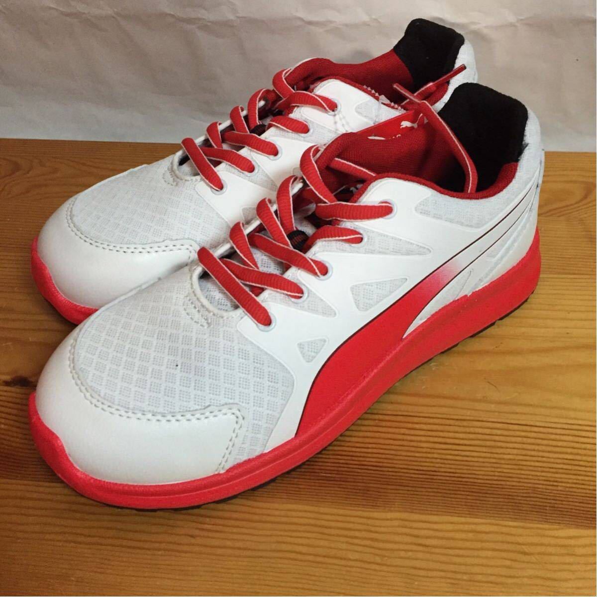27cmプーマ/PUMA 安全靴 Relay Red Low NO.64.338.0 日本人の足に 