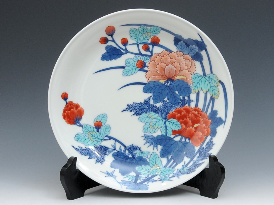 十二代 十二代 今右衛門窯(造）色鍋島芙蓉絵額