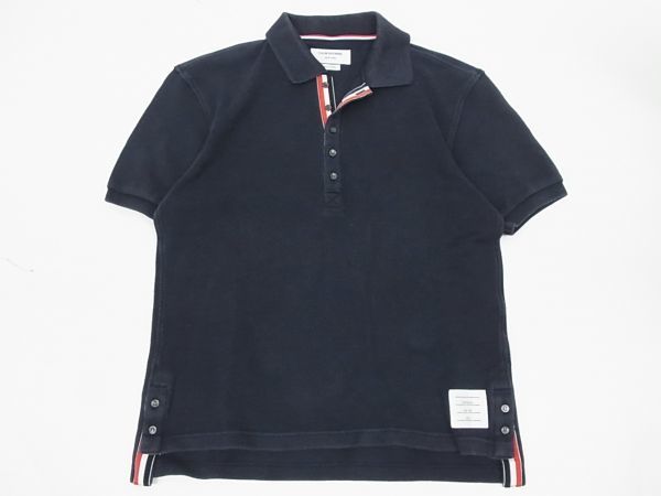 ☆超美☆ THOM BROWNE トム・ブラウン◇トリコロールバックル レザー