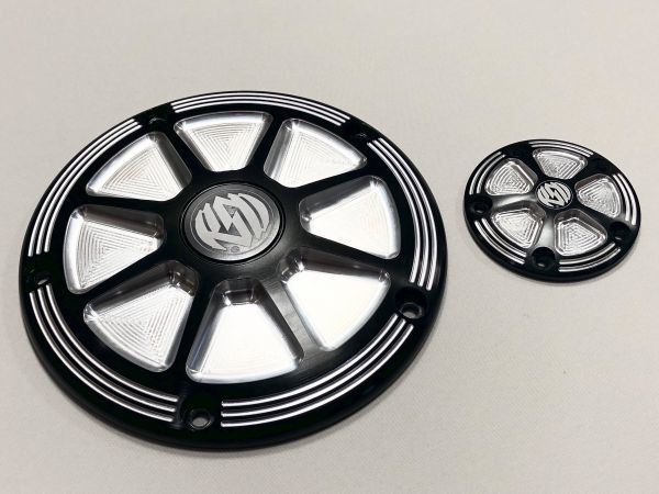 RSD ダービーカバー タイマーカバー エンジンカバー 5穴 CNC　ブラック ハーレー　スポーツスター ソフテイル ダイナ ツーリング