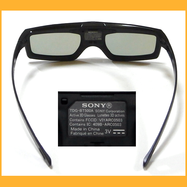 テレビ・映像機器 SONY アクティブ3Dメガネ TDG-BT500A 2個セット