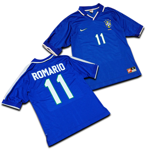 1997 【1円スタート】 97 ブラジル代表 Away #11 ロマーリオ NIKE 変更
