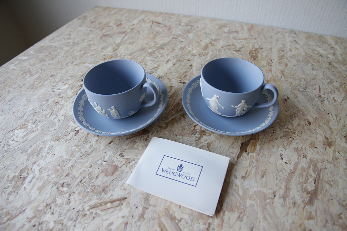 ウェッジウッド WEDGWOOD ジャスパー ティーカップ&ソーサー 2 ウェッジウッド WEDGWOOD ジャスパー ティーカップ&ソーサー 2