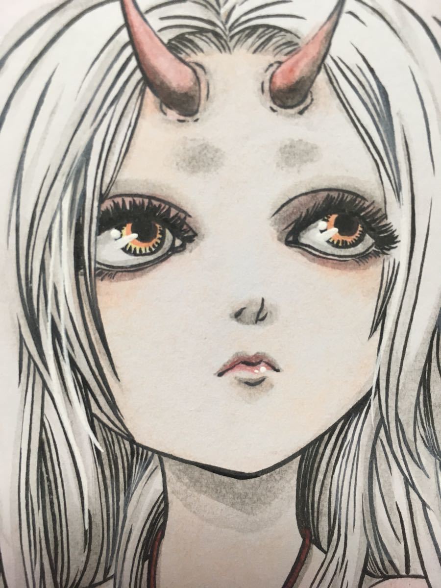オリジナル手描きイラスト 悪魔女子和風 手描きイラスト 売買されたオークション情報 Yahooの商品情報をアーカイブ公開 オークファン Aucfan Com