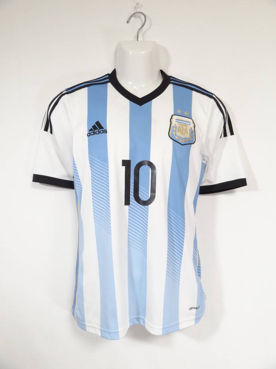 高品質，得価 アルゼンチン代表 #10 MESSI リオネル メッシ 13/14 ホーム ユニフォーム S アディダス ADIDAS 送料164円 ARGENTINA(アルゼンチン)｜売買されたオークション情報、yahooの商品情報をアーカイブ公開 - オ ユニフォーム