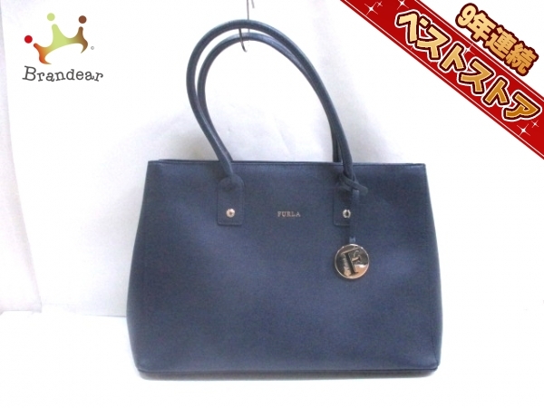フルラ FURLA バッグ トートバッグ レザー ネイビー リンダM 【公式通販】