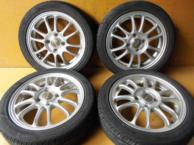 EA3005 A-TECH アルミ ハンコック 155/55R14 4本セット 4.5J +43 100 溝有