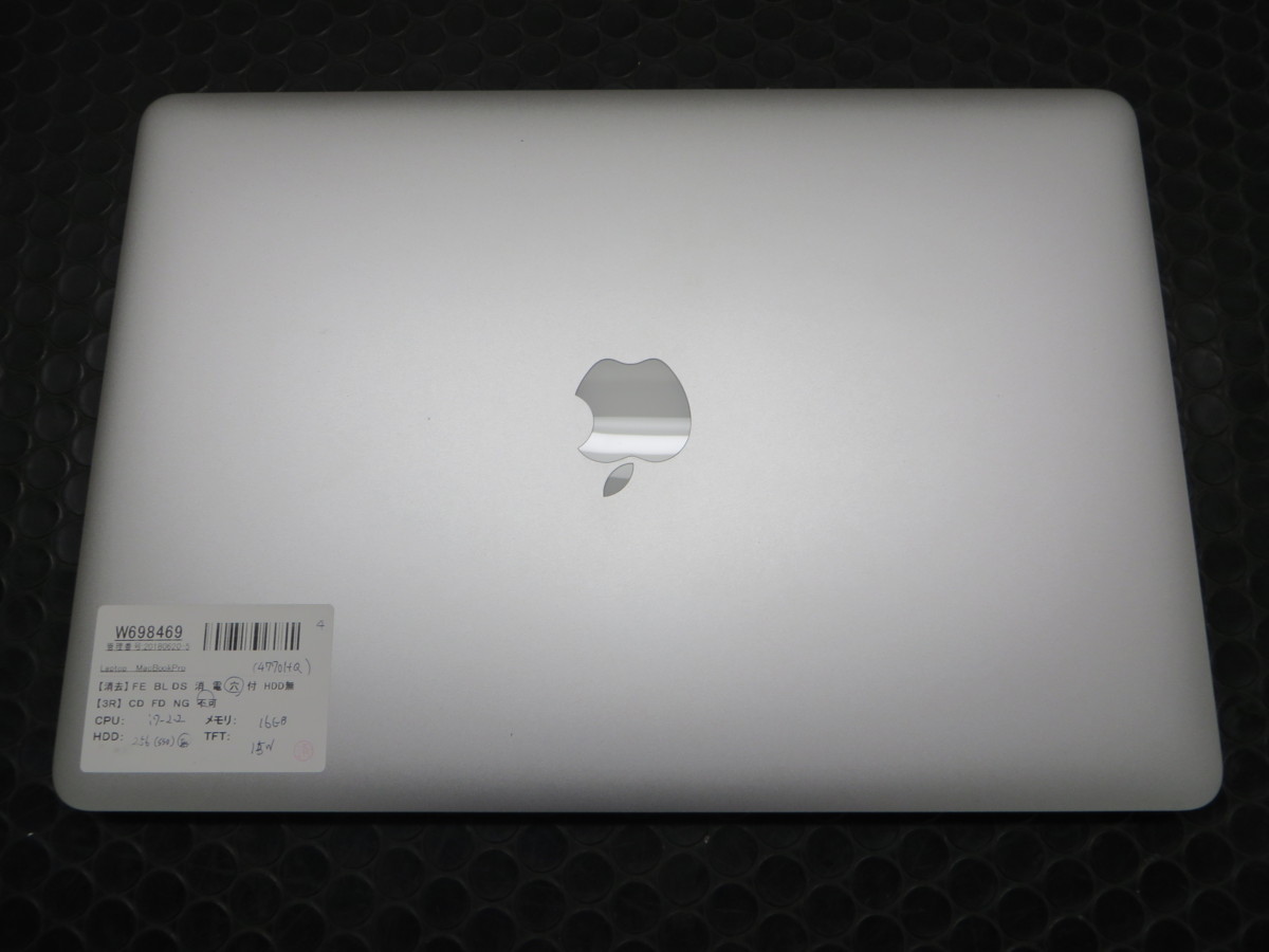 APPLE MacBook Pro Retina， 15-inch， Mid 2014 (CPU:Corei7-4770HQ 
